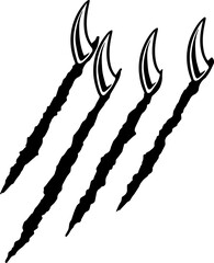 illustration of claw scratches. wild animal. vector.