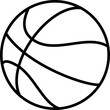 Black basketball ball vector graphic