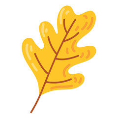 Poster - autumn dry leaf icon