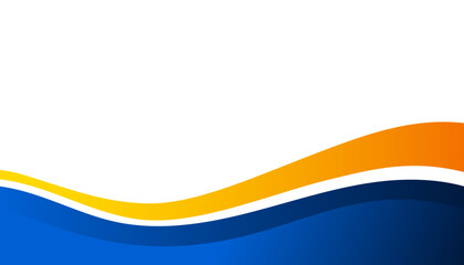 Wall Mural - abstract blue and yellow wavy business style background. vector illustration