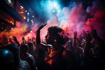 young woman enjoying herself at a nightclub in South Africa