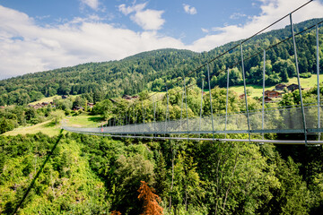 Poster - Passerelle de Troistorrents Chenarlier en Suisse