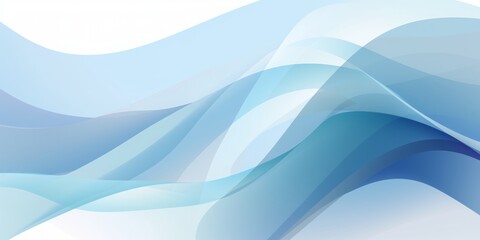 Poster - Blue Pattern on a White Background, a Contemporary and Delicate Artistic Creation
