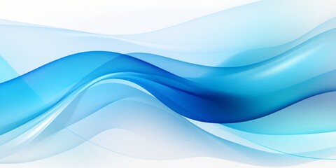 Poster - Blue Pattern on a White Background, a Contemporary and Delicate Artistic Creation