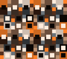 Poster - Texture of pixel squares. Vector seamless texture with colored squares.