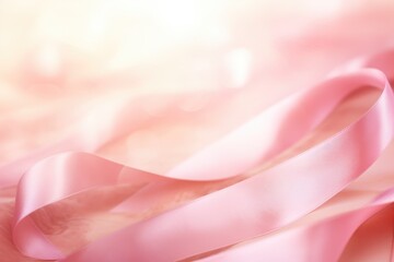 Poster - pink twisted ribbon on pink background.