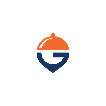 vector logo g food lid and folder