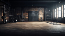 Empty Gym Interior. 3 D Illustration, 3 D Rendering