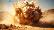 The Detonation Of An Explosive Device Unleashes A Furious Blast, Obliterating Everything In Its Path And Covering The Area In A Thick Blanket Of Dust And Ash.