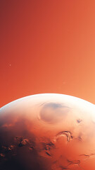 Wall Mural - planet mars in deep space, background banner or wallpaper poster style