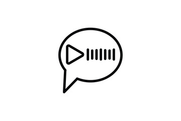 Poster - Video Chat Bubbles Icon. Icon related to Communication. Suitable for web site design, app, user interfaces. Line icon style. Simple vector design editable