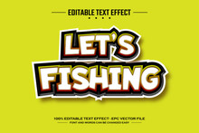 Let's Fishing 3D Editable Text Effect Template