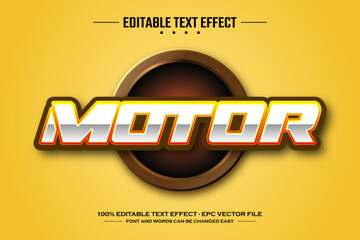 Wall Mural - Motor 3D editable text effect template
