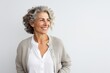 © Anne Schaum - Lifestyle portrait photography of a Italian woman in her 50s against a white background