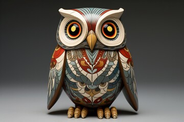 Sticker - An owl figurine