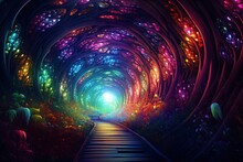 Magical And Mystical Tunnel To A Fantasy World