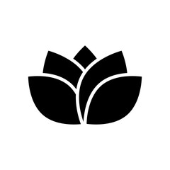 Aufkleber - Lotus flower vector icon. Aromatherapy and spa therapy glyph icon. flat illustration on white background..eps