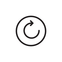 Poster - Refresh and reload arrow icon, Repetition symbol, flat illustration on white background..eps