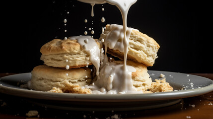 Wall Mural - Biscuits and Gravy - American food