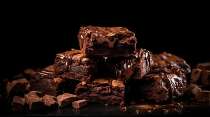 Wall Mural - Brownies - American food