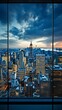 © tongpatong - window frame with a view of a city leader.