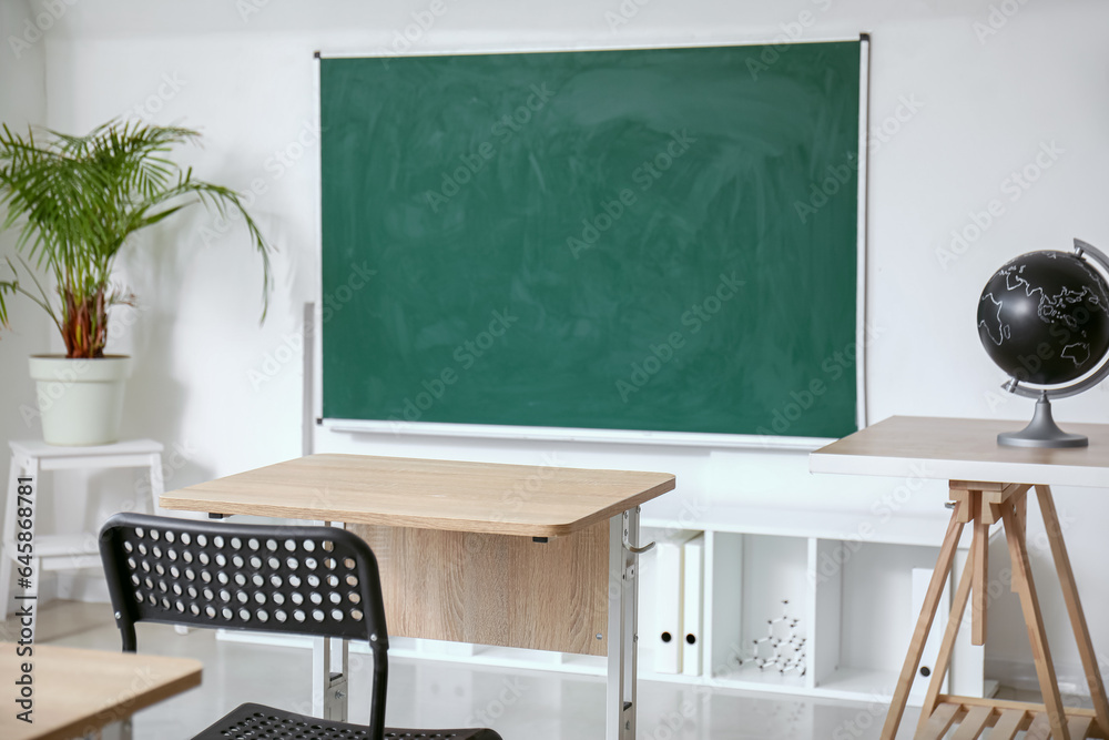 Interior of modern stylish empty classroom