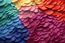 Rainbow Gradient Abstract Scale Petal Texture Background 