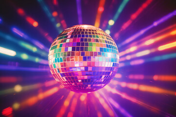 disco lights disco ball colorful background