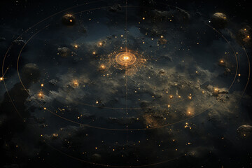 Wall Mural - a star map for a fantasy universe, astrology