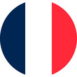 © Ricky Kurniawan - Simple icon of french flag in round or circle shape on transparent background