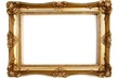 © Thares2020 - Vintage elegance. Stunning antique picture golden frame. Decorative delight. Old world charm in ornate. Retro gallery background