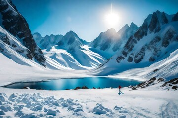 Wall Mural - most beautiful snowy mountains wallpaper 