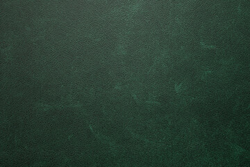 Genuine, natural, artificial green leather texture background. Luxury material for header, banner, backdrop, wallpaper, clothes, furniture and interior design. ecological friendly leatherette.