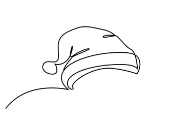 christmas hat object santa claus hat line art design