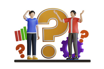 Poster - FAQ 3d Illustration