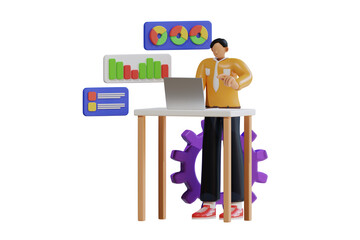 Poster - Business management 3d Illustration