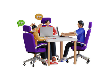 Poster - Business meeting 3d Illustration