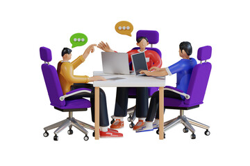 Poster - Business meeting 3d Illustration