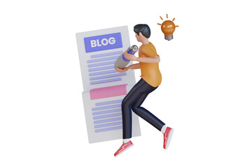 Poster - Creative Writing 3d Illustration