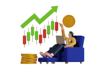 Poster - Stock Analysis 3d Illustration