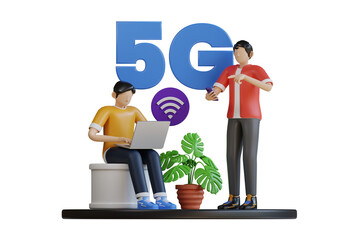 Poster - 5 G Technology 3d Illustration