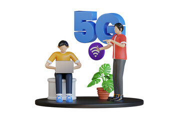 Poster - 5 G Technology 3d Illustration