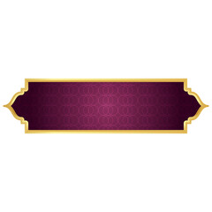Wall Mural - luxury golden arabic islamic text box title frame border and islamic lower third banner set isolated