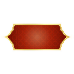 Wall Mural - thailand retro frame pattern exotic borders golden elegant text box banner clipart
