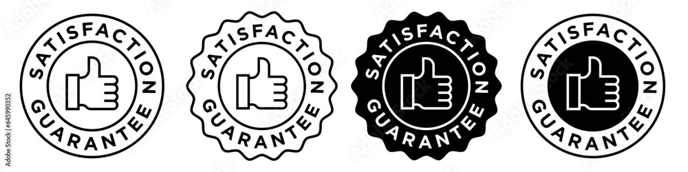 Customer satisfaction guarantee icon. 100% product service quality