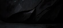 Black Rock Texture Background. Black,rough Stone Texture With Imperfections. Generative AI.
