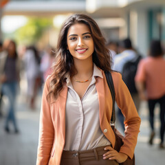 Young and beautiful businesswoman or corporate employee.