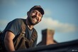 © Simon - Construction worker on the roof.