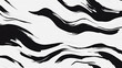 © THINGDSGN - Illustration of an abstract black and white painting with wavy lines creating a graphic and textured effect, AI