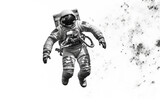 Fototapeta Londyn - Creative Hand-Drawn Cartoon Illustration of astronaut